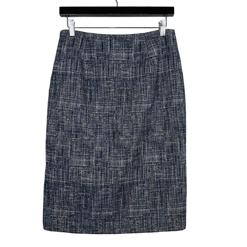 Banana Republic Pencil Skirt Knee Length Blue Career - 2